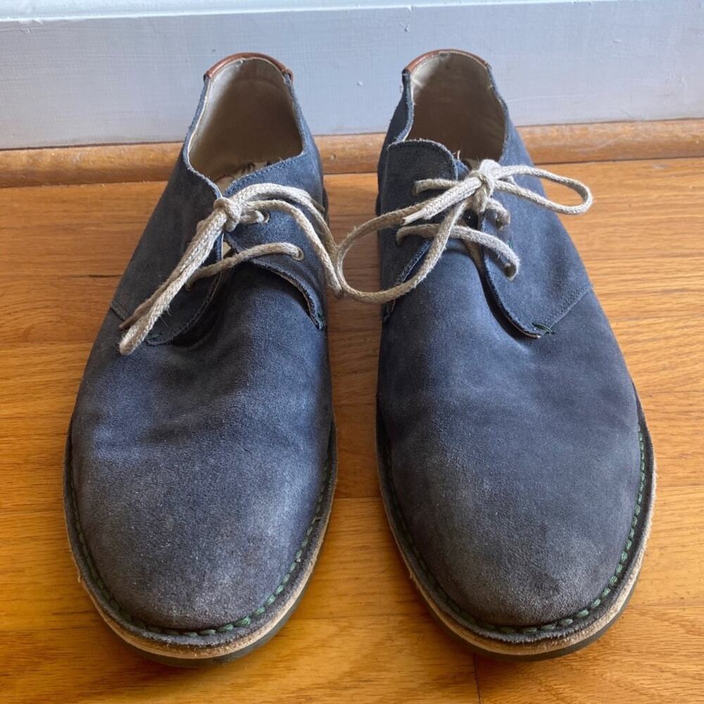 Ted Baker London | Chock Oxford Suede Derby Shoes Blue Size 13 - Picture 3 of 11